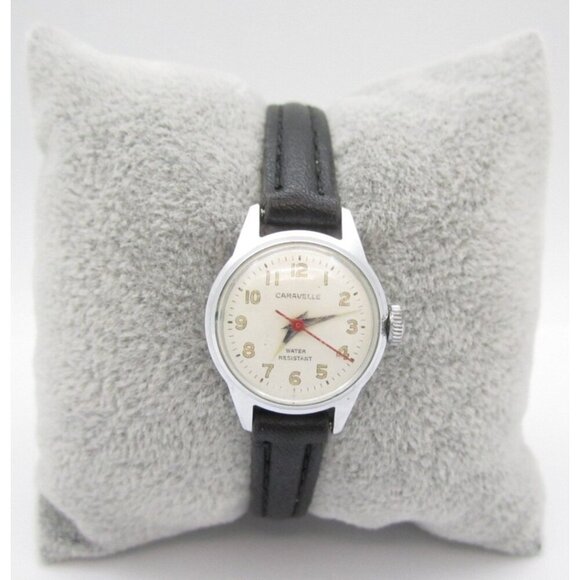 Vtg Women Caravelle Hand Wind Mechanical WR Analog 20mm Dial Round Watch (H846) - Picture 1 of 9